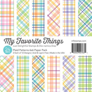 My Favorite Things - PLAID PATTERNS Paper Pack 6x6 - 24 sheets - Hallmark Scrapbook