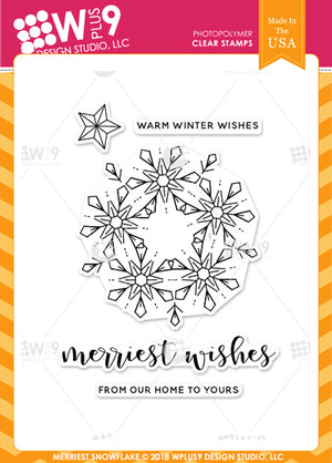 WPlus9 Design Studio - MERRIEST SNOWFLAKE Stamp