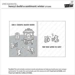 Lawn Fawn - HENRY'S Build a Sentiment: WINTER - Stamps Set