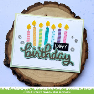 Lawn Fawn - BIRTHDAY CANDLES - Lawn Clippings - 3pc Layering Stencil set