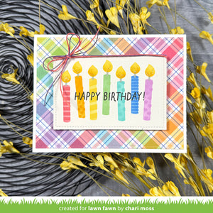 Lawn Fawn - BIRTHDAY CANDLES - Lawn Clippings - 3pc Layering Stencil set