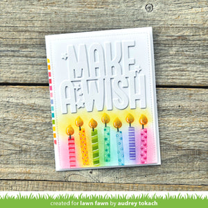 Lawn Fawn - BIRTHDAY CANDLES - Lawn Clippings - 3pc Layering Stencil set