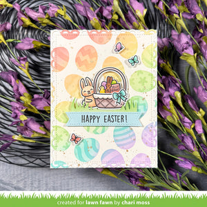 Lawn Fawn - EASTER EGG Background - Lawn Clippings - 2 pc Stencil Set