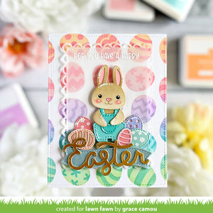 Lawn Fawn - EASTER EGG Background - Lawn Clippings - 2 pc Stencil Set