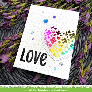 Lawn Fawn - FLORAL HEART - Hot Foil Plate