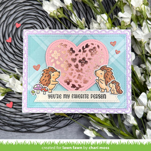 Lawn Fawn - FLORAL HEART - Hot Foil Plate