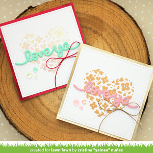 Lawn Fawn - FLORAL HEART - Hot Foil Plate