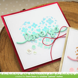 Lawn Fawn - FLORAL HEART - Hot Foil Plate