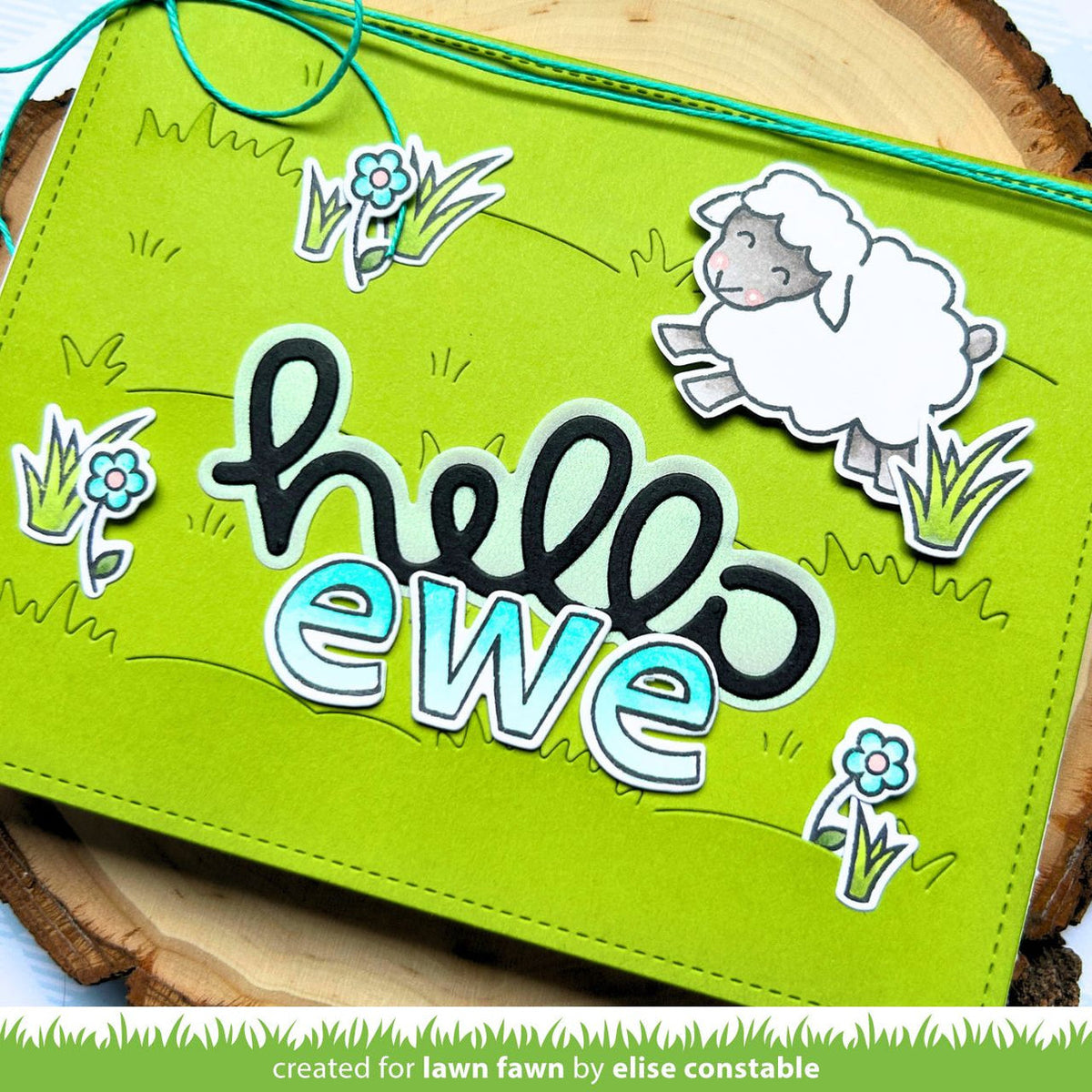 Lawn Fawn - Scripty HELLO OUTLINE - Add-On Die – Hallmark Scrapbook