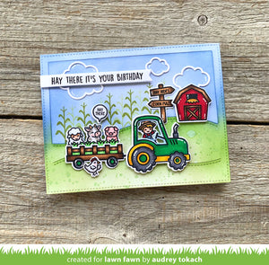 Lawn Fawn - HAY THERE, HAYRIDES! - Stamps set