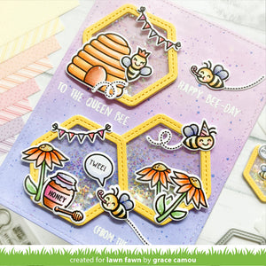 Lawn Fawn - HONEYCOMB Shaker GIFT TAG - Dies Set