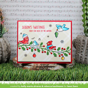 Lawn Fawn - HOLLY LEAVES Borders - Dies set