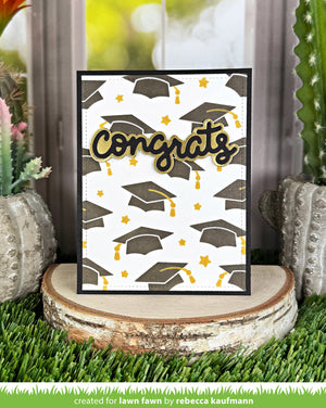 Lawn Fawn - Scripty CONGRATS OUTLINE - Add-On Die
