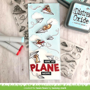 Lawn Fawn - Just Plane Awesome SENTIMENT TRAILS - Dies Set - 20% OFF!