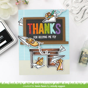 Lawn Fawn - Just Plane Awesome SENTIMENT TRAILS - Stamps Set