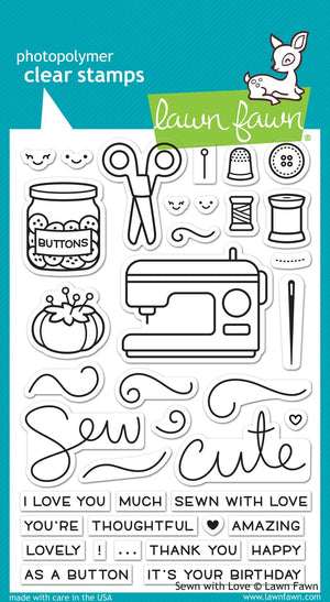 Lawn Fawn - SEWN WITH LOVE - Stamps set