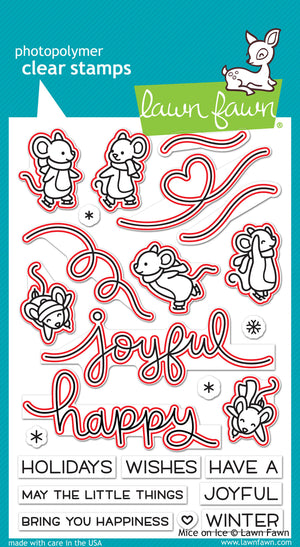 Lawn Fawn - MICE ON ICE - Coloring Stencils