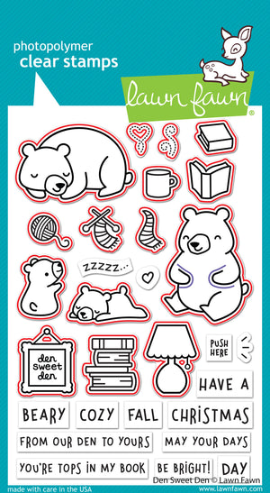 Lawn Fawn - DEN SWEET DEN - Coloring Stencils