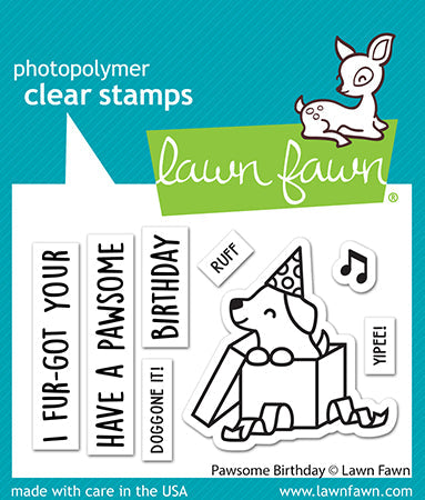 Lawn Fawn - PAWSOME BIRTHDAY - Stamps set – Hallmark Scrapbook