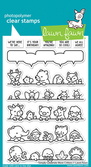 Lawn Fawn - Simply Celebrate MORE CRITTERS - Stamps set