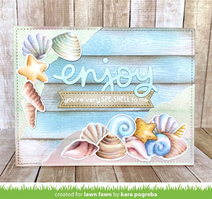 Lawn Fawn - How You Bean? SEASHELL Add-On - Stamps set (Seashells)