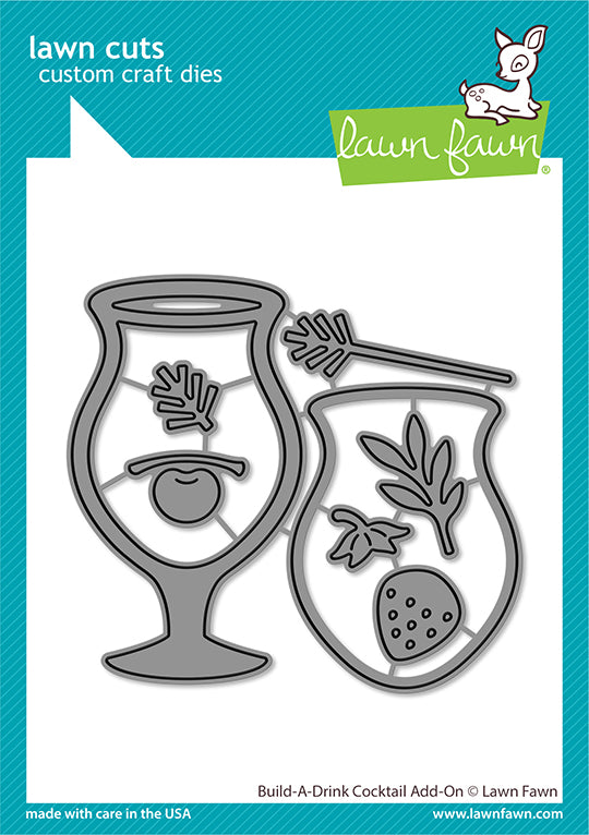 Lawn Fawn - BUILD-A-DRINK COCKTAIL Add-On - Dies set