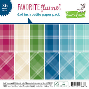 Lawn Fawn - FAVORITE FLANNEL - Petite Paper Pack 6x6