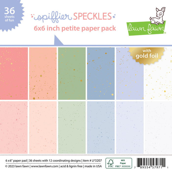Lawn Fawn - SPIFFIER SPECKLES - Petite Paper Pack 6x6