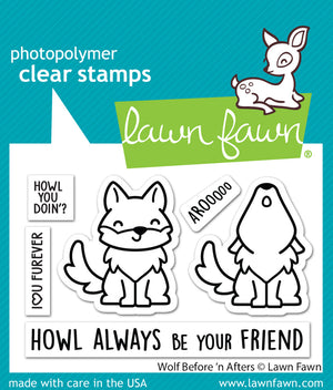 Lawn Fawn - WOLF Before 'n Afters - Stamps set