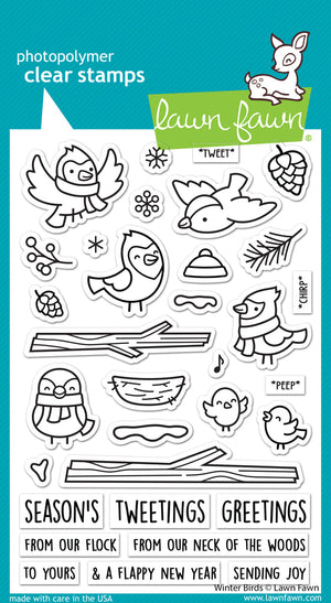 Lawn Fawn - WINTER BIRDS - Stamps set