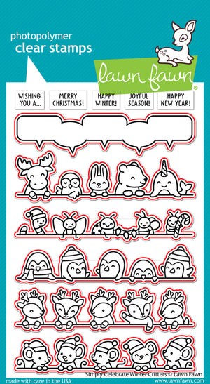 Lawn Fawn - SIMPLY CELEBRATE WINTER CRITTERS - Coloring Stencils