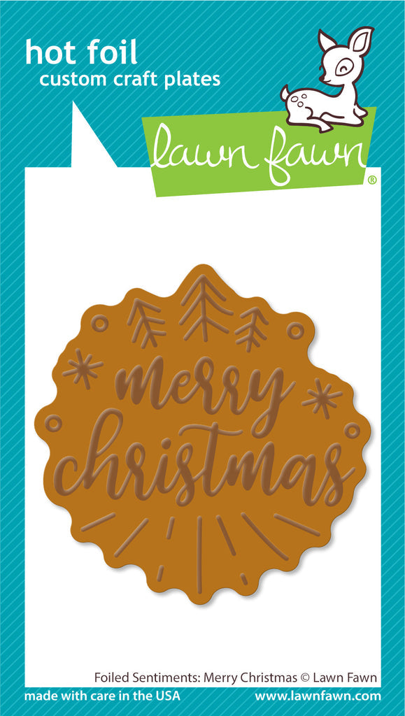 Lawn Fawn - Foiled Sentiments: MERRY CHRISTMAS - Hot Foil Plate