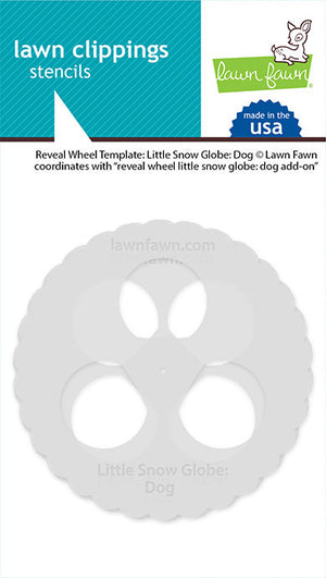 Lawn Fawn - Reveal Wheel Little Snow Globe: DOG Template
