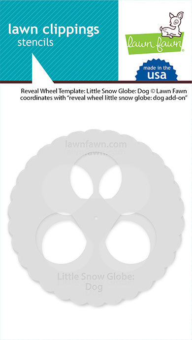 Lawn Fawn - Reveal Wheel Little Snow Globe: DOG Template