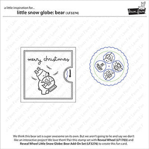Lawn Fawn - Little Snow Globe: BEAR Stamps set