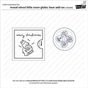 Lawn Fawn - Reveal Wheel Little Snow Globe: BEAR Add-On Die and Template set