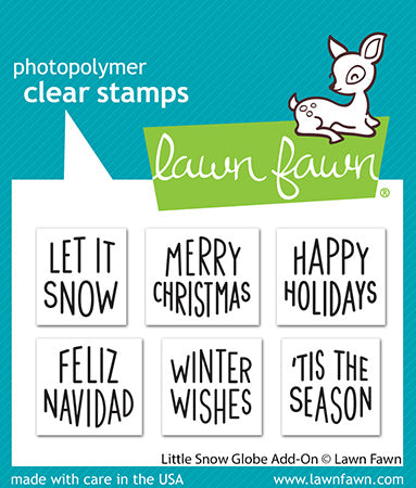 Lawn Fawn - Little Snow Globe Add-On - Stamps Set