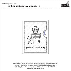 Lawn Fawn - Scribbled Sentiments: WINTER - Stamps set