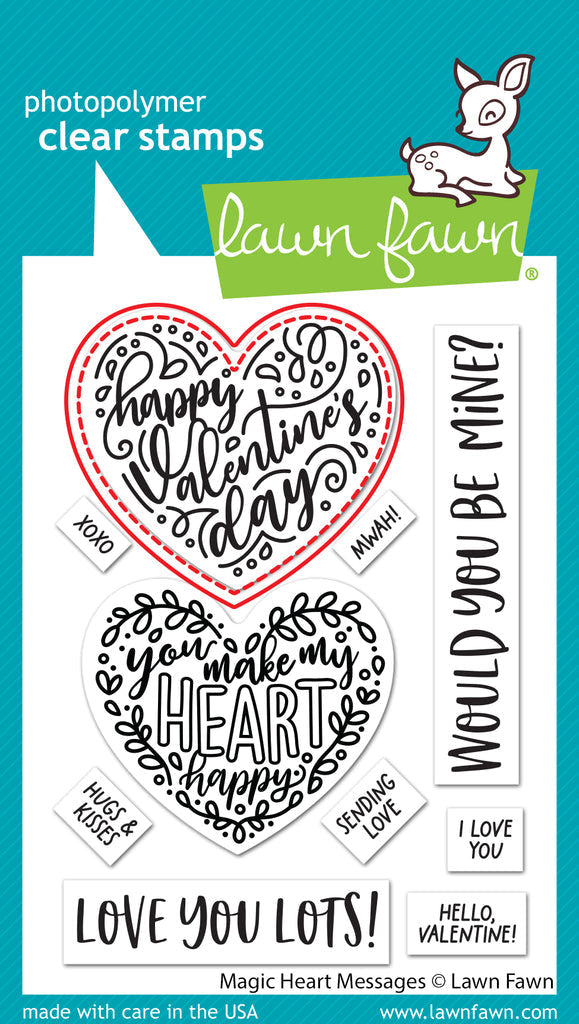 Lawn Fawn - MAGIC HEART MESSAGES - Stamps Set