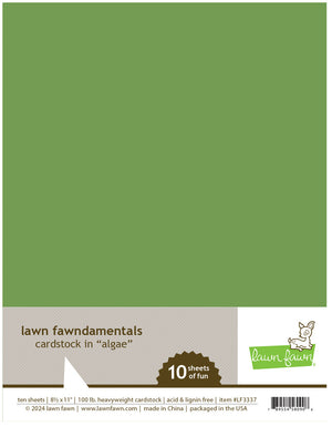 Lawn Fawn - ALGAE Cardstock 8.5x11 Paper Pack