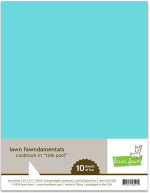 Lawn Fawn - TIDE POOL Cardstock 8.5x11 Paper Pack