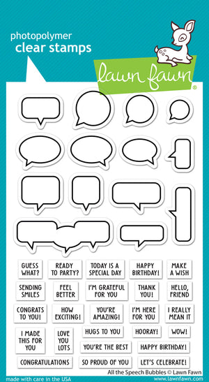 Lawn Fawn - ALL THE SPEECH BUBBLES - Stamps set