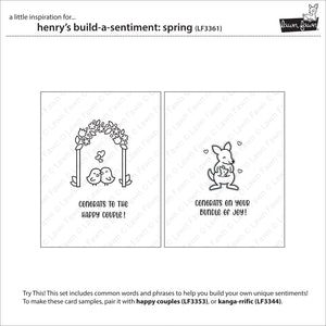 Lawn Fawn - Henry's Build-A-Sentiment: SPRING - Stamps set