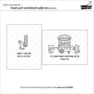 Lawn Fawn - TREAT CART SENTIMENT Add-On- Stamps Set