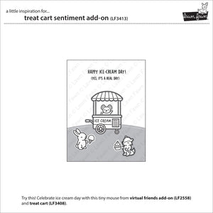 Lawn Fawn - TREAT CART SENTIMENT Add-On- Stamps Set