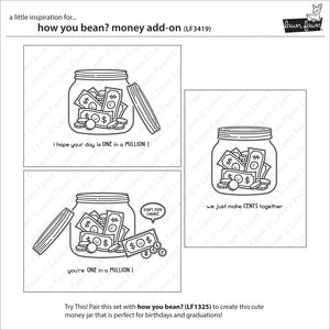 Lawn Fawn - How You Bean? MONEY Add-On - Stamps Set