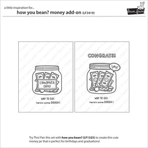 Lawn Fawn - How You Bean? MONEY Add-On - Stamps Set