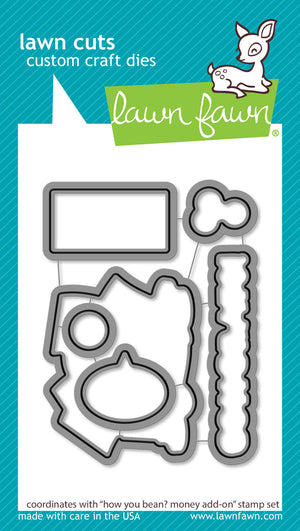 Lawn Fawn - How You Bean? MONEY Add-On - Dies Set
