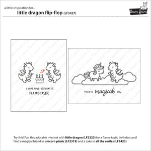 Lawn Fawn - LITTLE DRAGON Flip-Flop - Dies