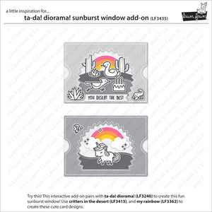 Lawn Fawn - TA-DA! DIORAMA! SUNBURST WINDOW Add-On - Dies